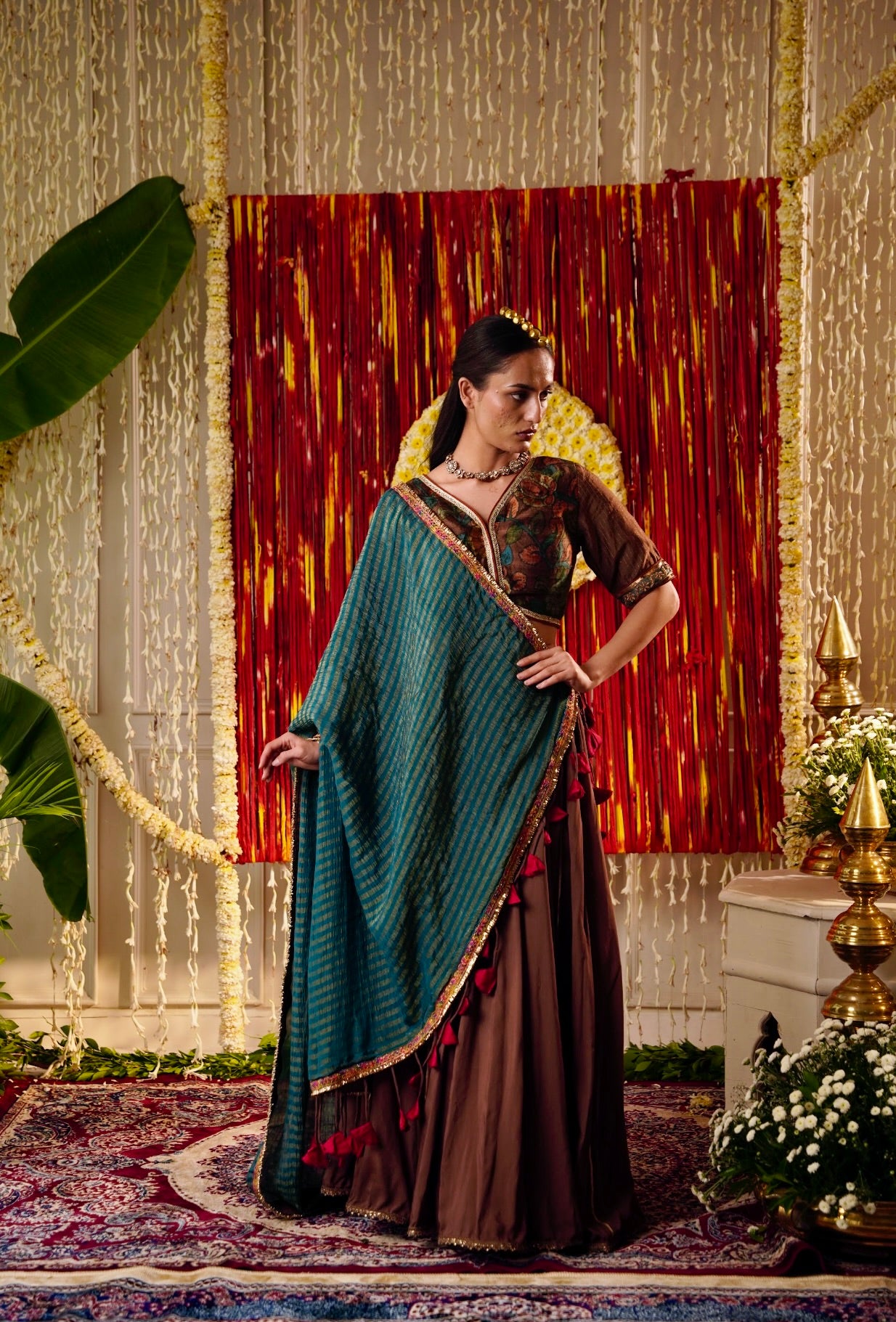 Brown Kalamakari Set
