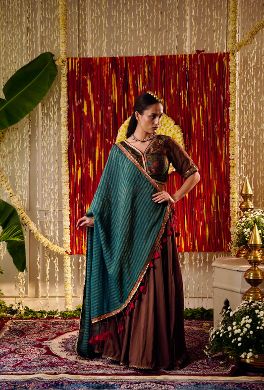 Brown Kalamakari Set