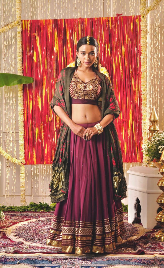 Maroon Wine Set